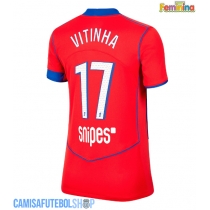 Camisa de time de futebol Paris Saint-Germain Vitinha #17 Replicas 3º Equipamento Feminina 2025-26 Manga Curta